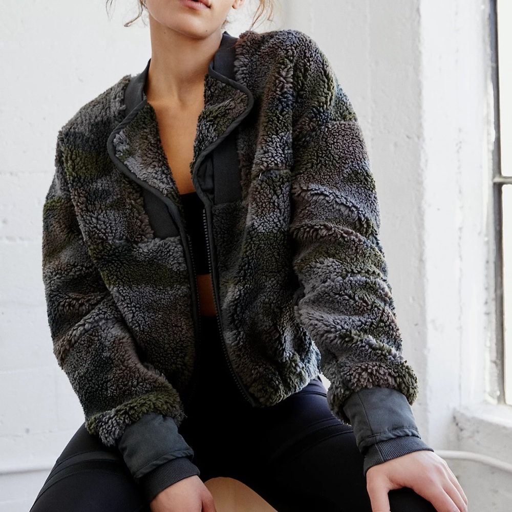 FP movement camo Everest fleece jacket